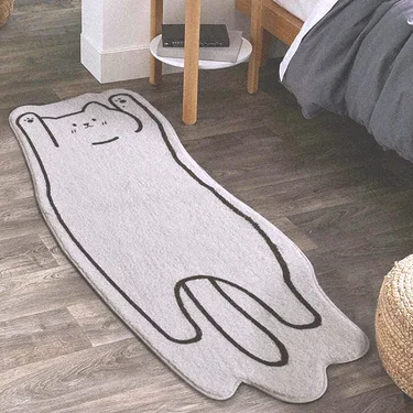 귀여운 캐릭터 누운 고양이 대형 침실 인테리어 소품 사계절 카페트 러그 발매트 주방 매트