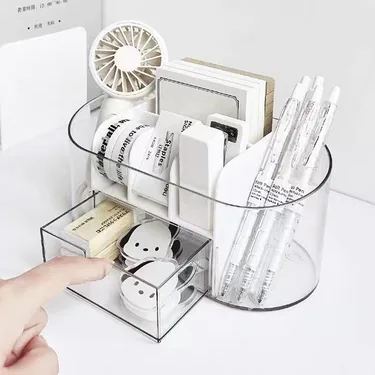 투명 미니 데스크 정리함