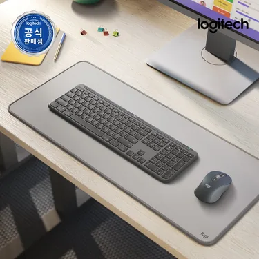 로지텍코리아 공식 시그니처 MK950 콤보 슬림 무선 키보드 마우스 세트 그라파이트(블랙)
