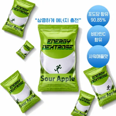 [집중력캔디] 뉴트리크라프트 에너지 포도당 캔디 청사과맛